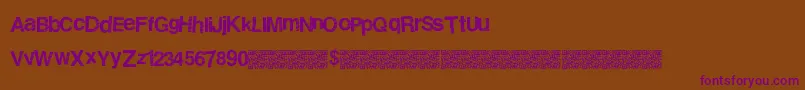 Stripedisco Font – Purple Fonts on Brown Background