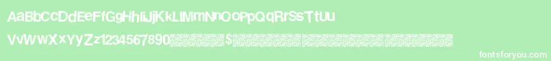 Stripedisco Font – White Fonts on Green Background