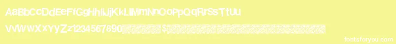 Stripedisco Font – White Fonts on Yellow Background