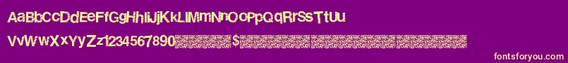 Stripedisco Font – Yellow Fonts on Purple Background