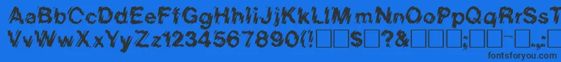 ReginiaRegular Font – Black Fonts on Blue Background