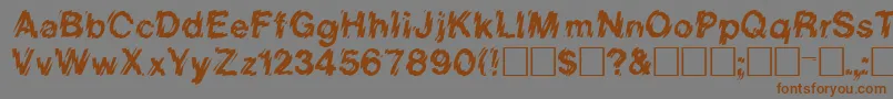 ReginiaRegular Font – Brown Fonts on Gray Background