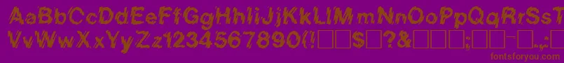 ReginiaRegular Font – Brown Fonts on Purple Background