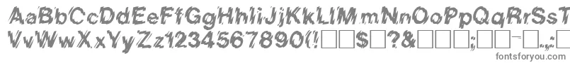 フォントReginiaRegular – 白い背景に灰色の文字