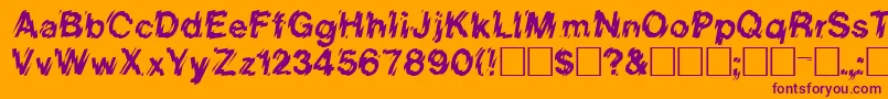 ReginiaRegular Font – Purple Fonts on Orange Background
