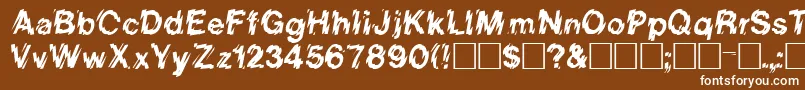 ReginiaRegular Font – White Fonts on Brown Background