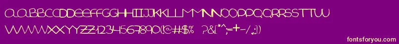 AidaGarmoSmallSize Font – Yellow Fonts on Purple Background