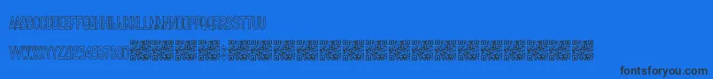 Makingideas Font – Black Fonts on Blue Background