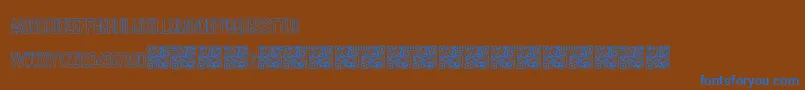 Czcionka Makingideas – niebieskie czcionki na brązowym tle