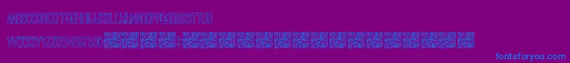 Шрифт Makingideas – синие шрифты на фиолетовом фоне