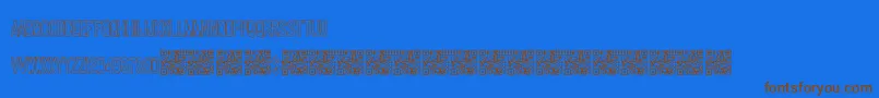 Czcionka Makingideas – brązowe czcionki na niebieskim tle