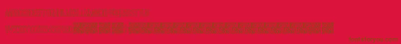 Fonte Makingideas – fontes marrons em um fundo vermelho