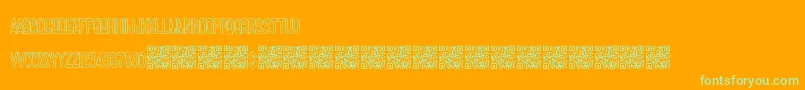 Makingideas Font – Green Fonts on Orange Background