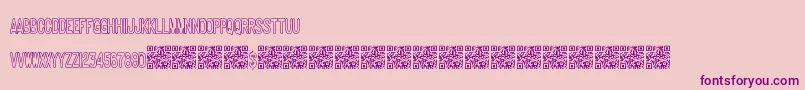 Fonte Makingideas – fontes roxas em um fundo rosa