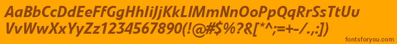 LinotypevetoMediumitalic Font – Brown Fonts on Orange Background