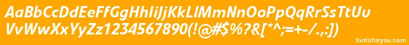 LinotypevetoMediumitalic Font – White Fonts on Orange Background