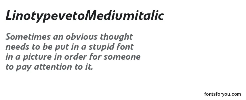 LinotypevetoMediumitalic Font