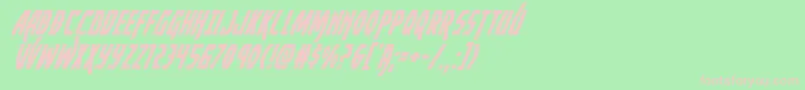 Yankeeclippersuperital Font – Pink Fonts on Green Background