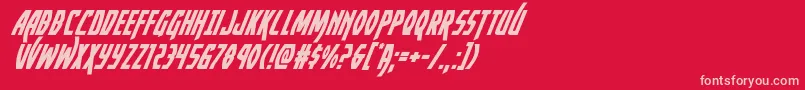 Yankeeclippersuperital-Schriftart – Rosa Schriften auf rotem Hintergrund