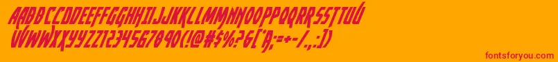 Yankeeclippersuperital Font – Red Fonts on Orange Background