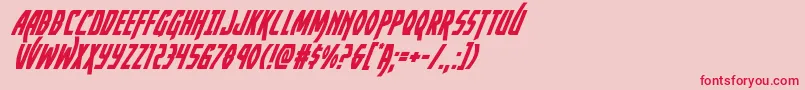 Yankeeclippersuperital-Schriftart – Rote Schriften auf rosa Hintergrund