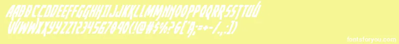 Yankeeclippersuperital Font – White Fonts on Yellow Background