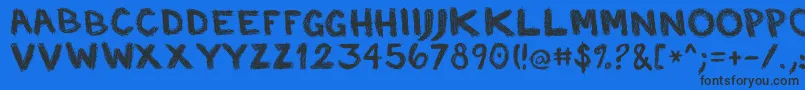 SpCaffeineRegular Font – Black Fonts on Blue Background