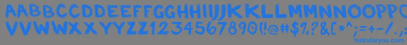 SpCaffeineRegular Font – Blue Fonts on Gray Background