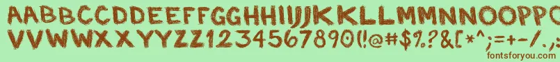 SpCaffeineRegular Font – Brown Fonts on Green Background