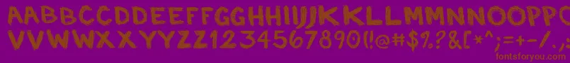 SpCaffeineRegular Font – Brown Fonts on Purple Background