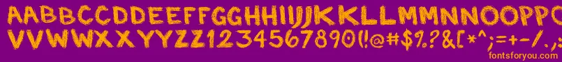 SpCaffeineRegular Font – Orange Fonts on Purple Background