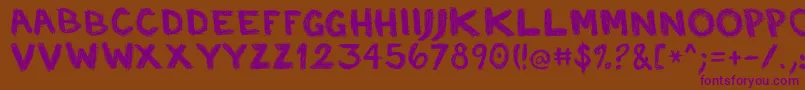 SpCaffeineRegular Font – Purple Fonts on Brown Background