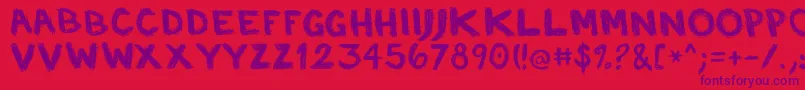 SpCaffeineRegular Font – Purple Fonts on Red Background