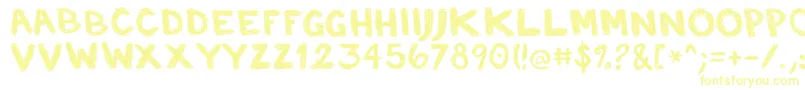 SpCaffeineRegular Font – Yellow Fonts on White Background