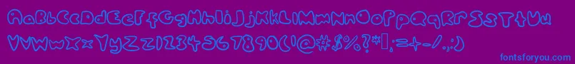 Bloop Font – Blue Fonts on Purple Background
