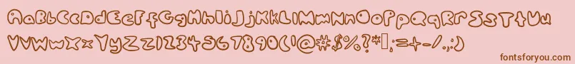 Bloop Font – Brown Fonts on Pink Background