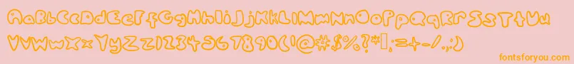 Bloop Font – Orange Fonts on Pink Background