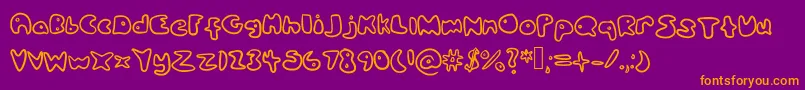 Bloop Font – Orange Fonts on Purple Background