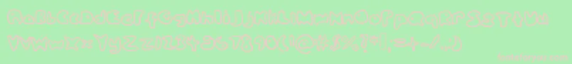 Bloop Font – Pink Fonts on Green Background