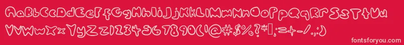 Шрифт Bloop – розовые шрифты на красном фоне