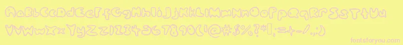 Bloop Font – Pink Fonts on Yellow Background