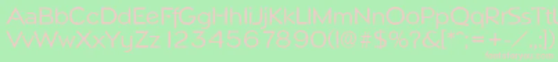 NapoliserialRegular Font – Pink Fonts on Green Background