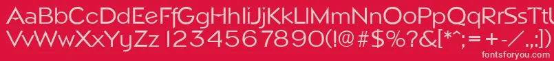 NapoliserialRegular Font – Pink Fonts on Red Background