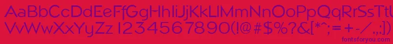 NapoliserialRegular Font – Purple Fonts on Red Background