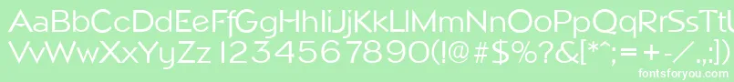 NapoliserialRegular Font – White Fonts on Green Background