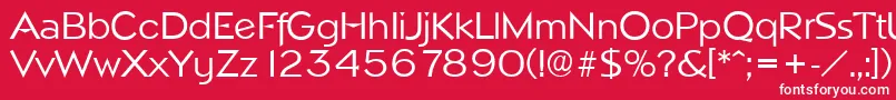 NapoliserialRegular Font – White Fonts on Red Background