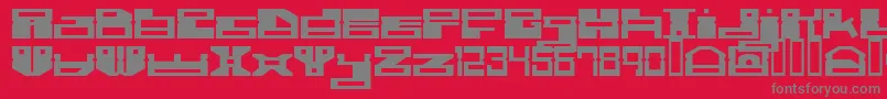 Ramm Font – Gray Fonts on Red Background