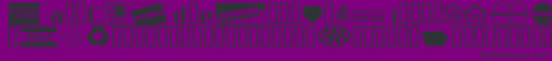 フォントCreditCards – 紫の背景に黒い文字