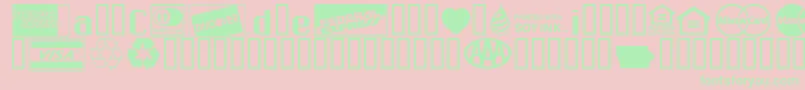 CreditCards Font – Green Fonts on Pink Background