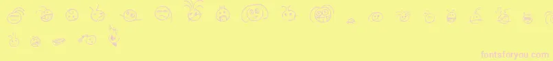 Police SpРґzbatz – polices roses sur fond jaune